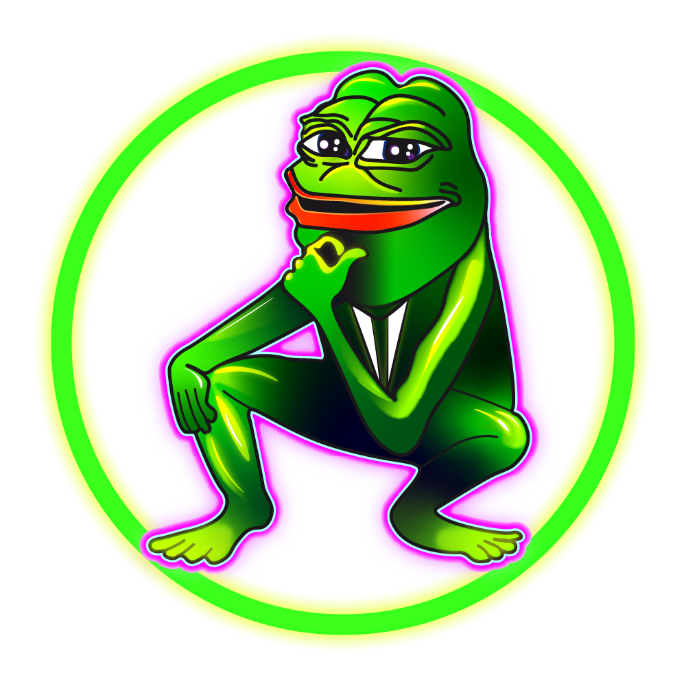 Neon pepe logo